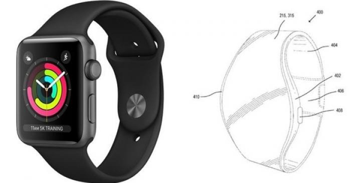 Apple запатентовала часы с экраном на ремешке