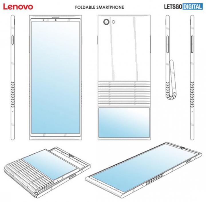 Lenovo проектирует гибкий смартфон с двумя дисплеями (фото)