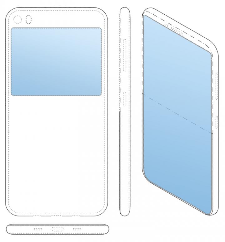 Samsung проектирует смартфон с дисплеем на тыльной панели (фото)