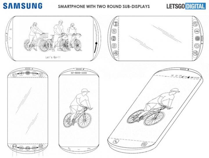 У Samsung может появиться смартфон со скругленным корпусом и трехсекционным экраном (фото)