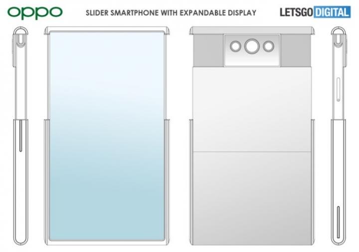 OPPO разрабатывает смартфон-слайдер с гибким дисплеем (схема)
