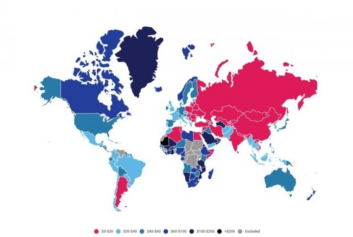 Где самый дешевый в мире интернет - статистика