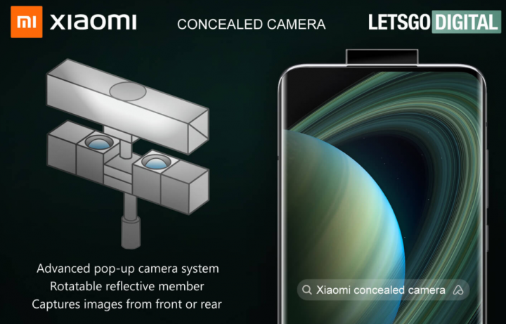 Xiaomi запатентовала выдвижную «зеркальную» камеру для смартфонов